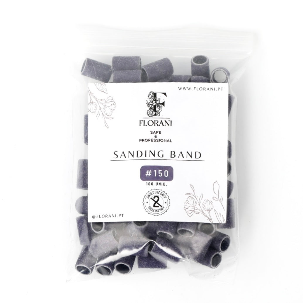 Disposable Sanding Bands for Drill Bit #150 - REGULAR Size 6mm - 100 pcs. | Nail sanding refills | Nail sanding bands
