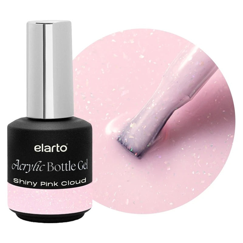 Acrylic Bottle Gel Shiny Pink Cloud 15ml