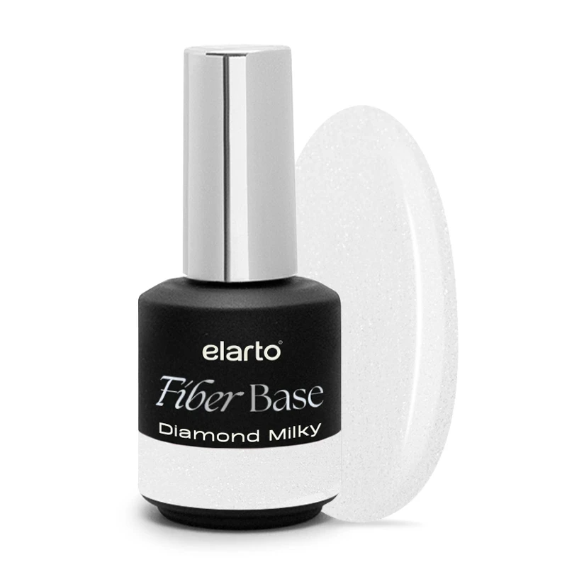Elastic Fiber Base Diamond Milky 15ml - hybrid base with glass fibers