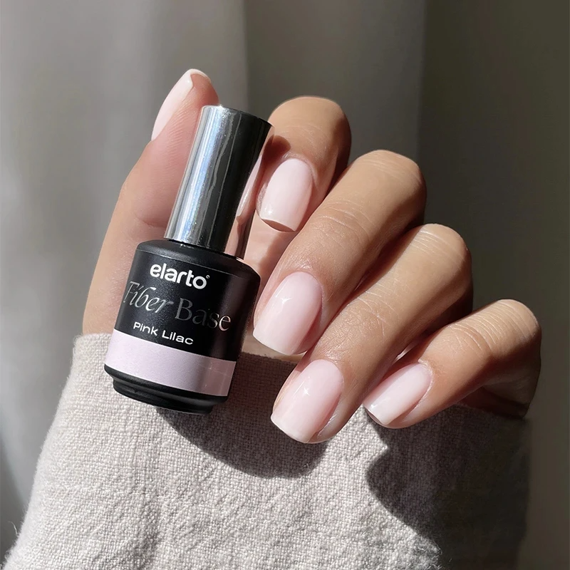 Elastic Fiber Base Pink Lilac 15ml - hybrid base with glass fibers