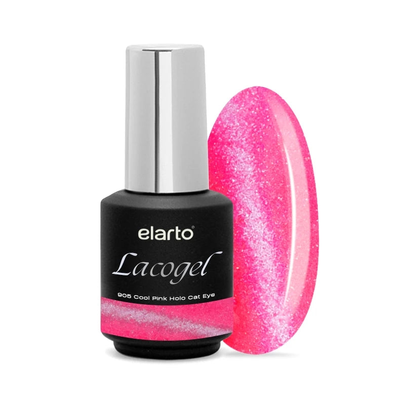 Gel Polish Lacogel Cool Pink Holo Cat Eye 905 - 7ml