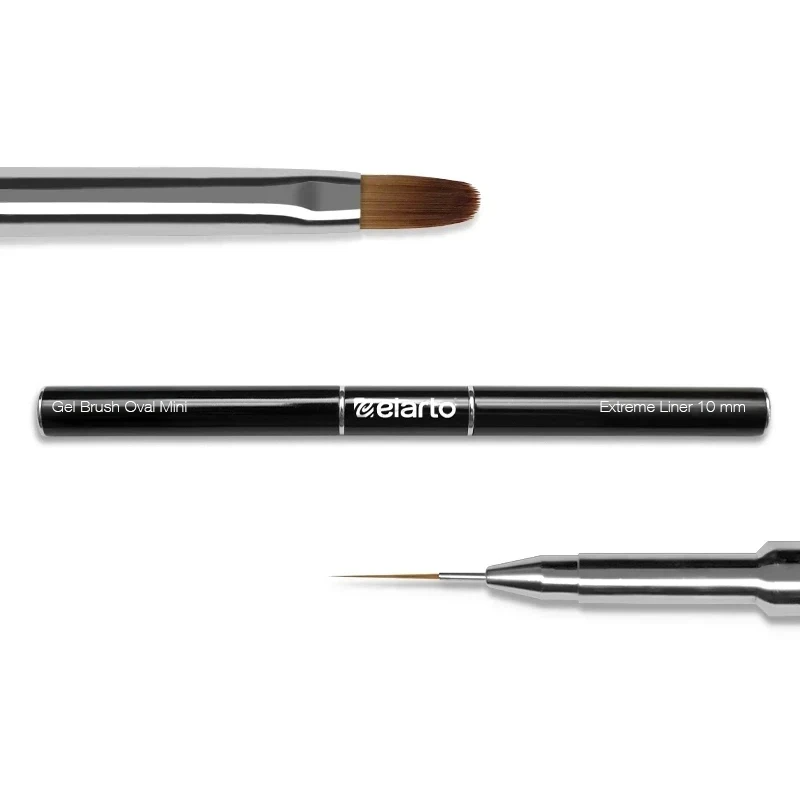 Pincel de Gel Oval Mini+Extreme Liner 10Mm (Negro)