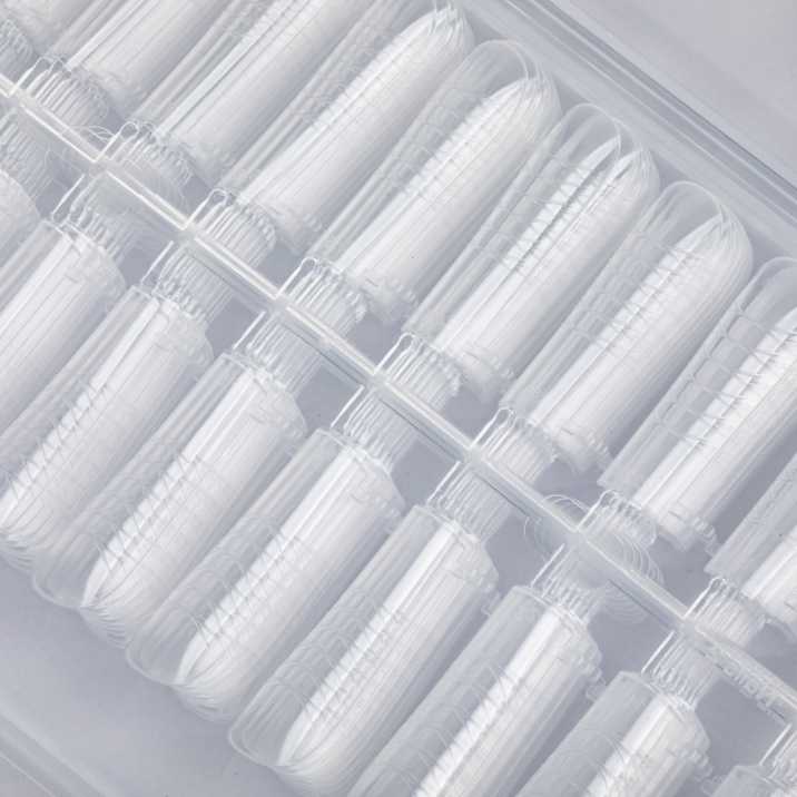 Moldes F1 para Gel, Acrigel y Acrílico Cuadrado con Medidas MollyLac – 220 unid. Modelo PH-68