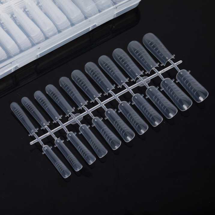 Moldes F1 para Gel, Acrigel y Acrílico Cuadrado con Medidas MollyLac – 220 unid. Modelo PH-68