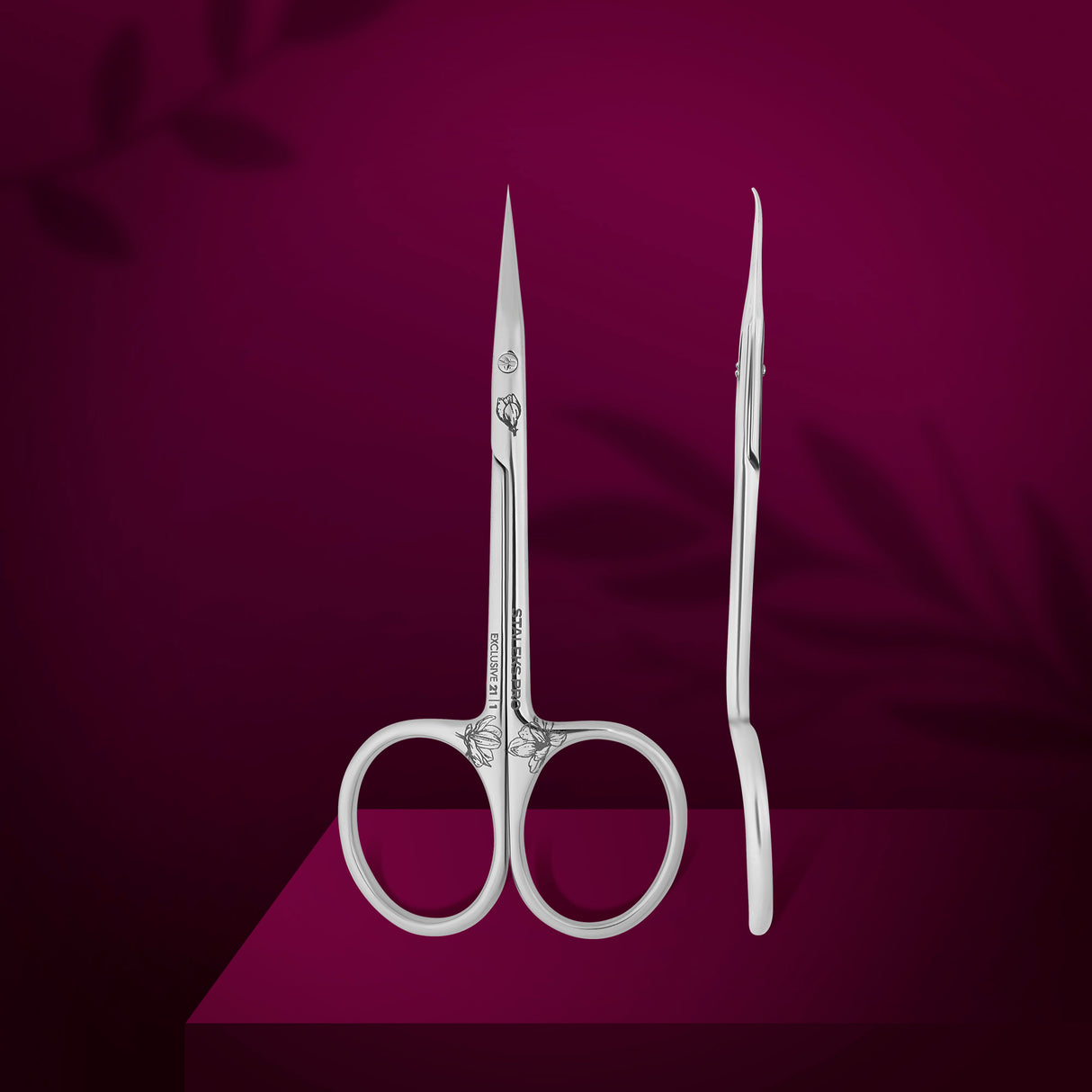 Tesoura Profissional para Cutículas com Gancho EXCLUSIVE 21 TYPE 1 (Magnolia)