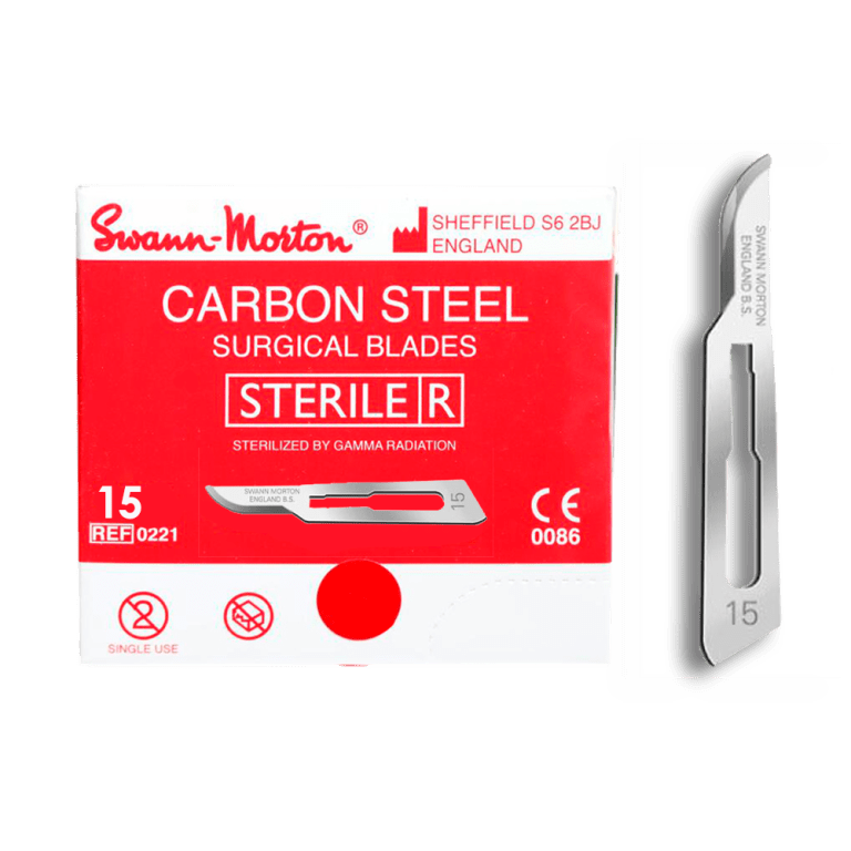 SURGICAL CARBON STEEL BLADES - Nº 15 - 100 units