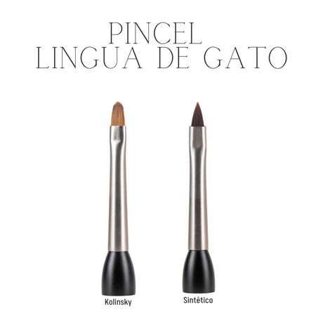 Punta de Pincel Nail Art Lengua de Gato Kolinsky - N.º 4