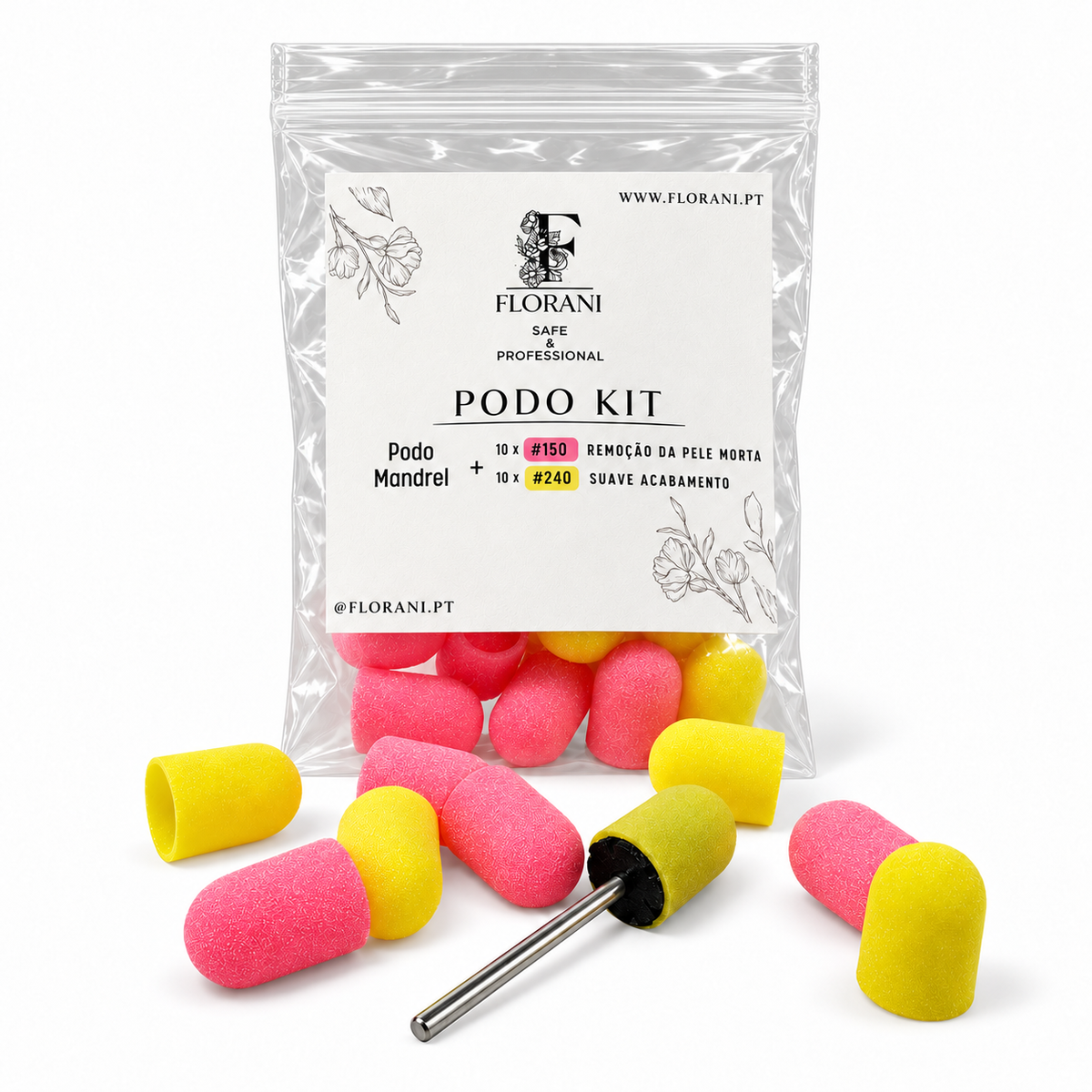 Podo Kit - Soporte para lima de pedicura + 20 unid. Limas Desechables