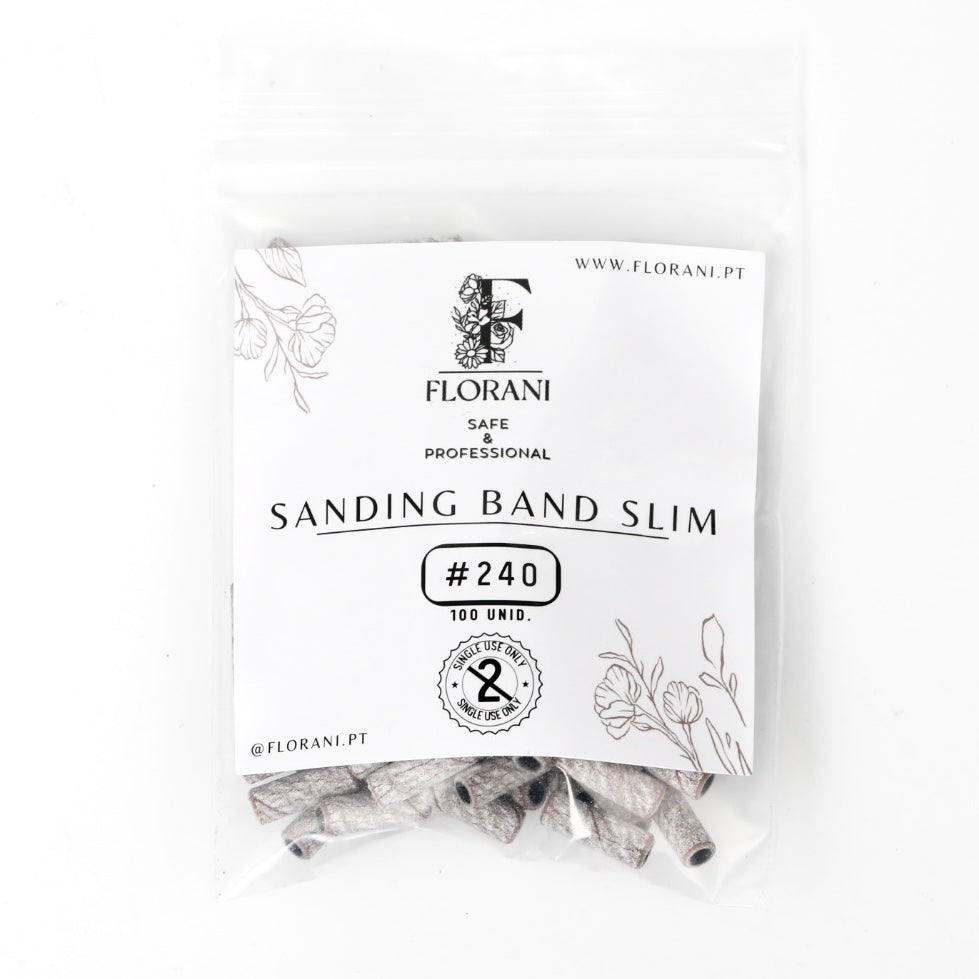 Mini Disposable Sanding Band for Drill #240 - MINI Size 3mm - (100 pcs.) | Nail Drill Refills | Zebra Sanding Bands