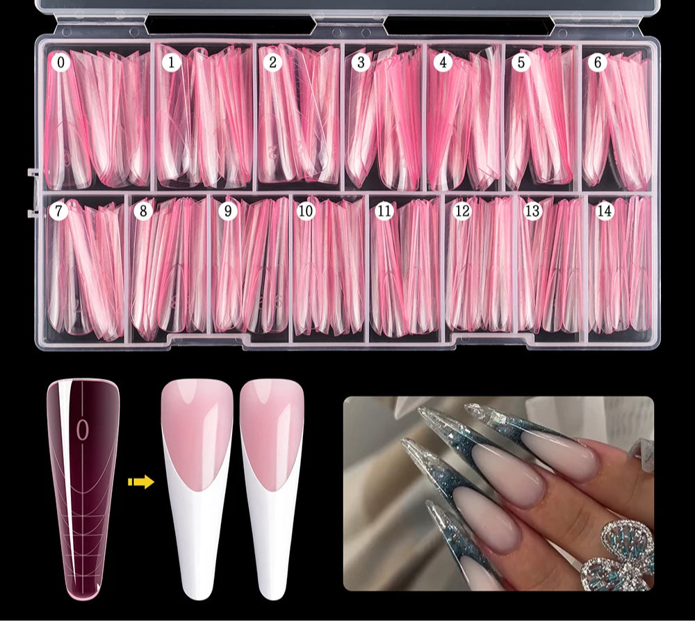Moldes F1 Dual Form Francesa con Bordes - 150 Unid