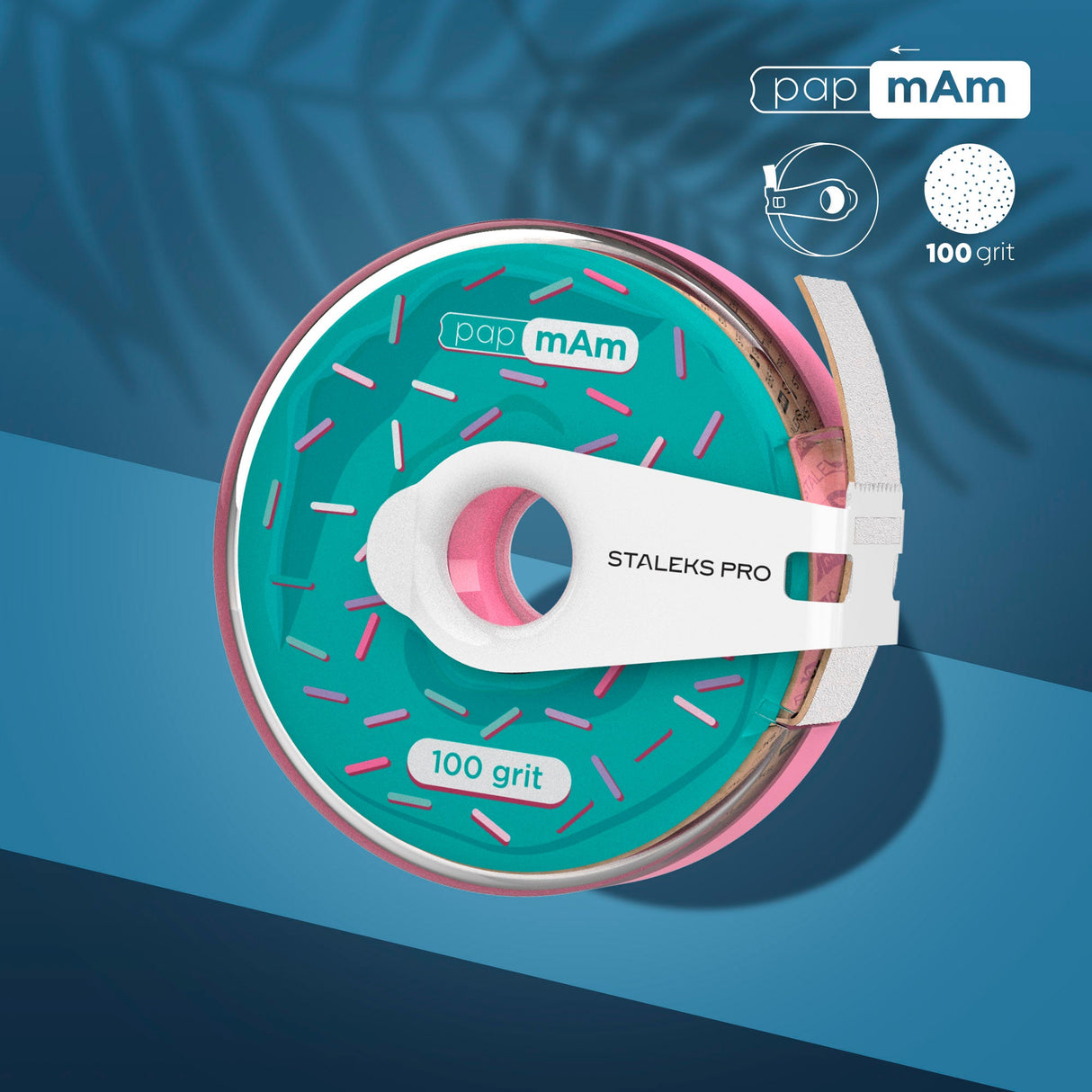 Cinta de lija blanca desechable PapmAm EXPERT con caja #100