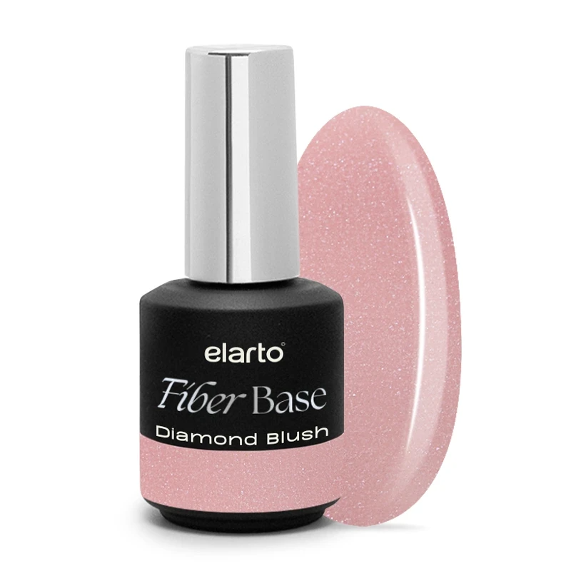 Elastic Fiber Base Diamond Blush 15ml - base híbrida con fibras de vidrio