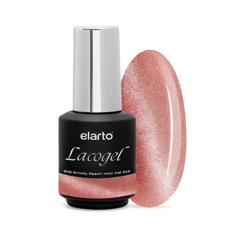 Gel Polish Lacogel Smoky Peach Holo Cat Eye No. 909 - 7ml