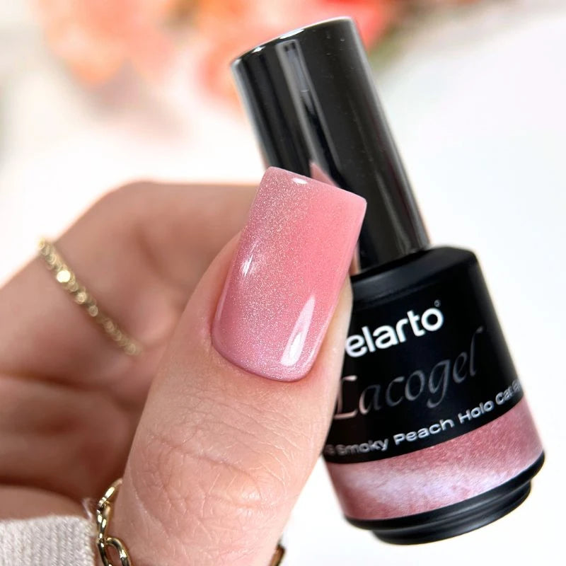 Gel Polish Lacogel Smoky Peach Holo Cat Eye No. 909 - 7ml