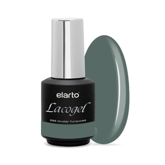 Verniz Gel Elarto Lacogel Muddy Turquoise 695 7 ml