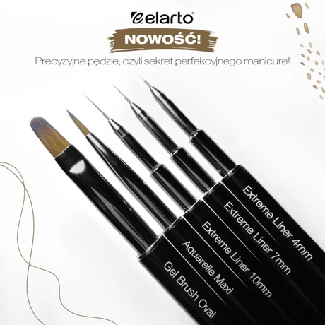 Pincel para Nail Art Extreme Liner 4mm (Preto)