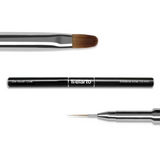 Pincel de Gel Oval+Extreme Liner 10 mm (Negro)