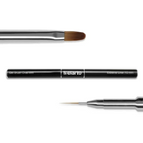 Pincel de Gel Oval Mini+Extreme Liner 10Mm (Negro)