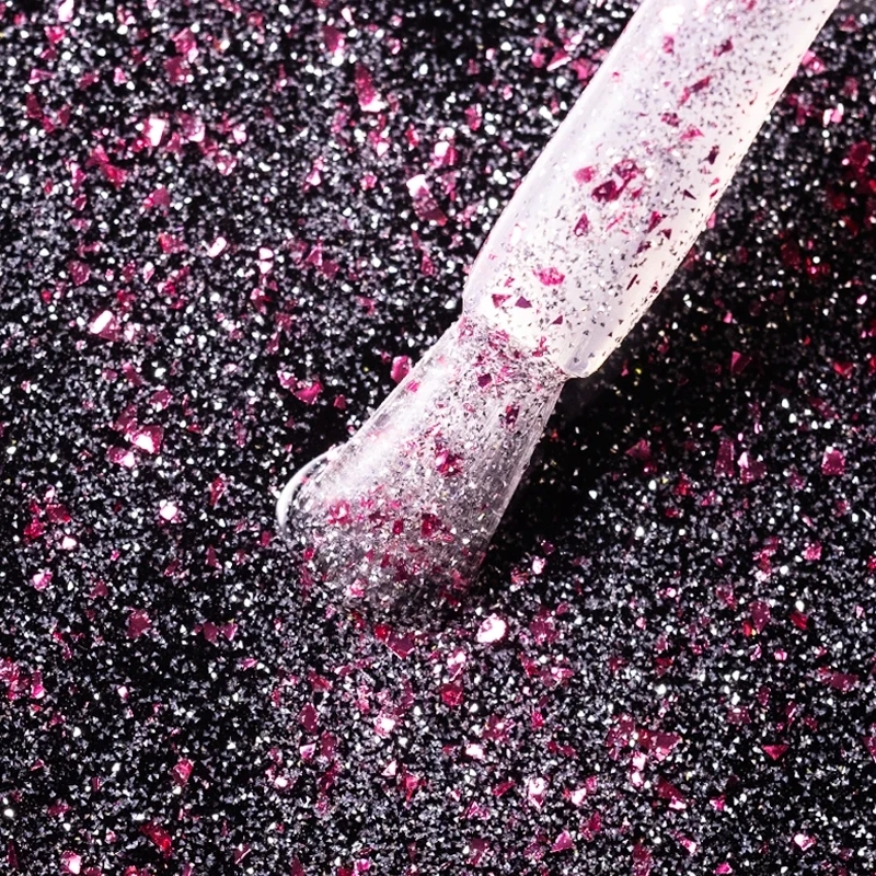 Dry Top Shine Bright Pink 7ml hybrid top coat with a flash effect