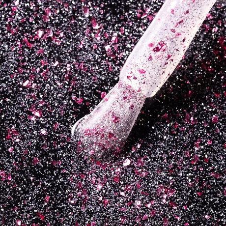 Dry Top Shine Bright Pink 7ml hybrid top coat with a flash effect