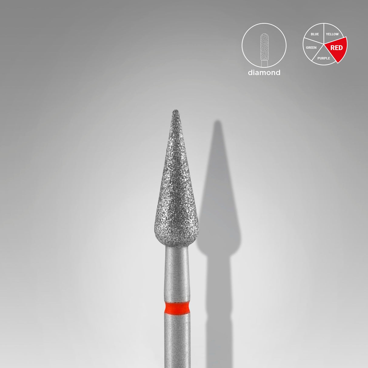 Fresa de diamante DUO – Pera puntiaguda Roja EXPERT