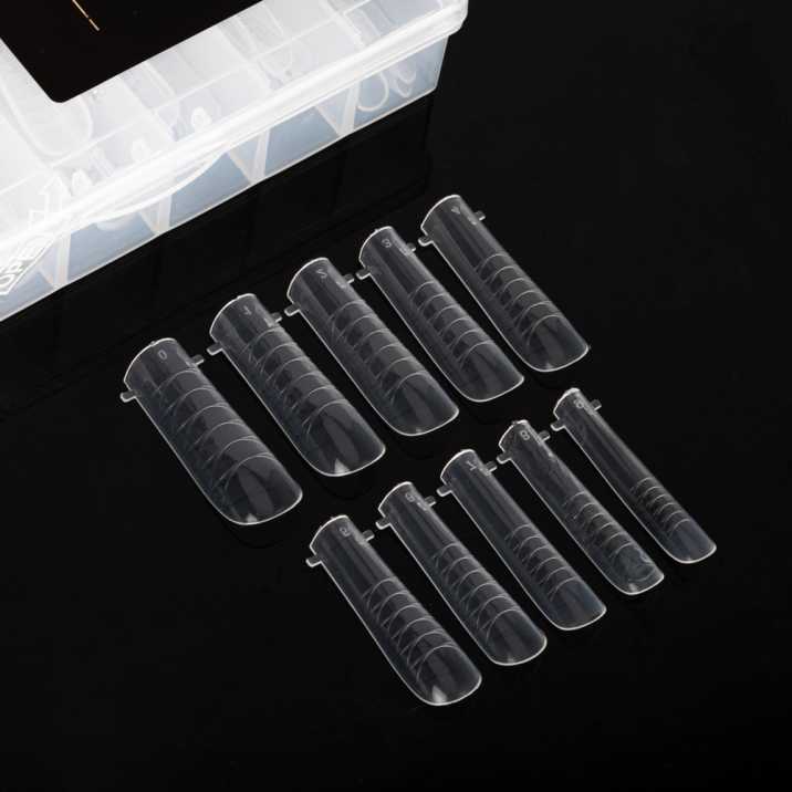 Moldes F1 Túnel XL para Construcción de Uñas Cuadradas YQ-4 – 120 unid.