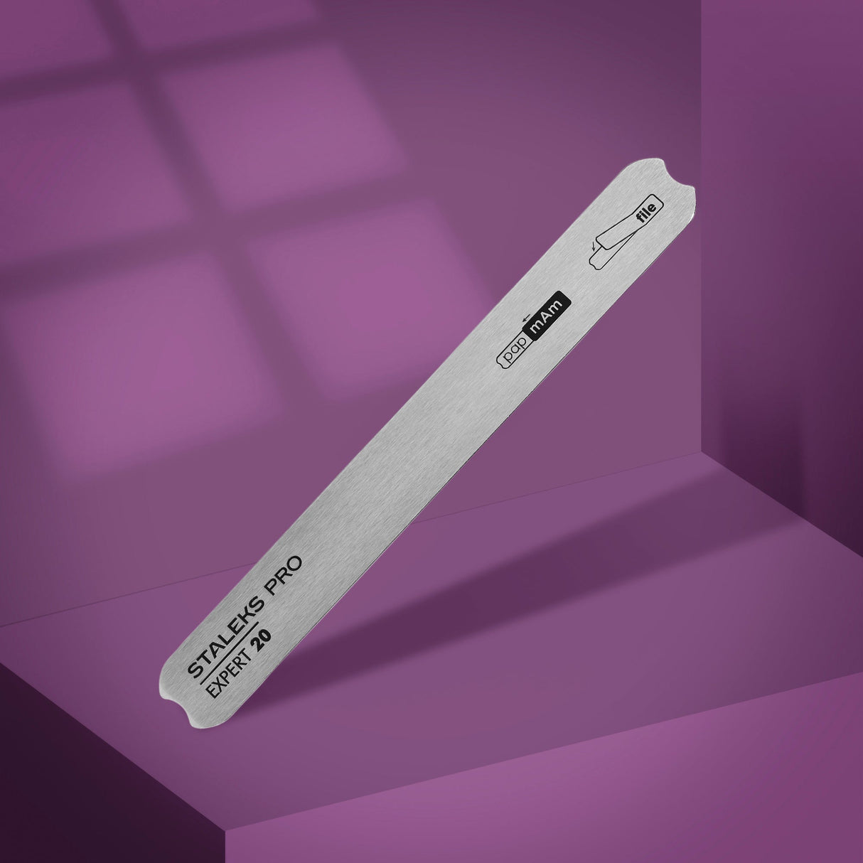 Metal straight nail file base EXPERT 20
